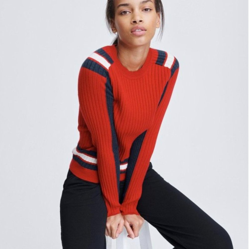 NWT Rag & Bone Julee Color Block Crew Neck Sweater